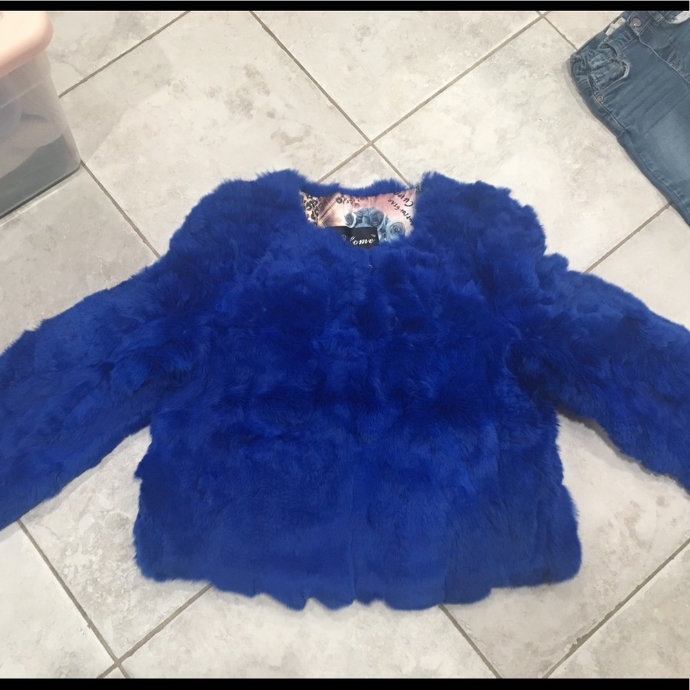 Authentic fur Eight-point sleeve jacket